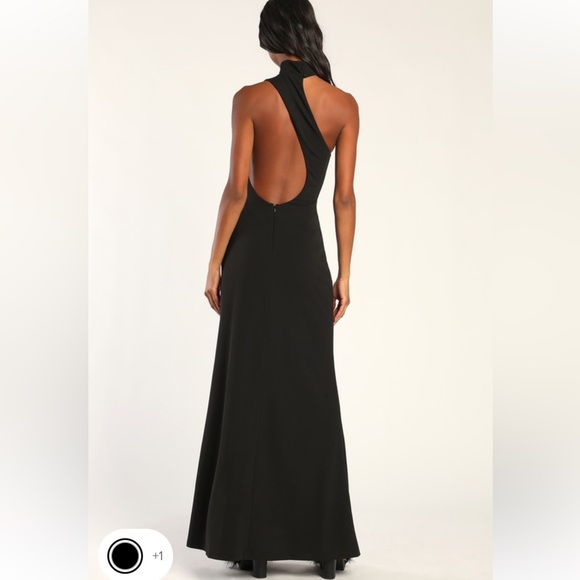 NWT Lulu’s Black Asymmetrical Black Dress - Picture 3 of 7